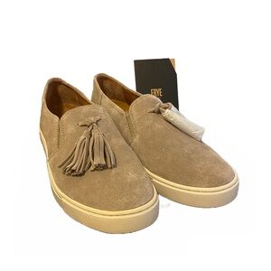 NIB Frye Gemma Slip Tassel Suede Shoes, Size 8.5
